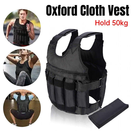 Adjustable Weighted Vest for Fitness Training with Sandbag Steel Plates Gear