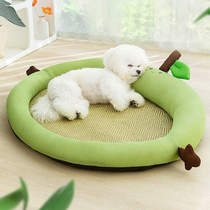 Summer Cartoon Fruit Backrest Nest Breathable Pet Mat for Dogs Cats Sleeping Bed
