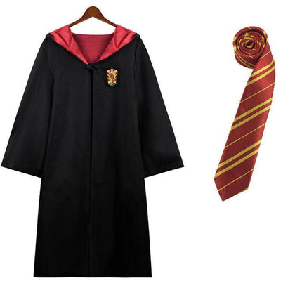AU Harry Potter Gryffindor Ravenclaw Slytherin Robe Cloak Tie Costume Wand Scarf - Aimall