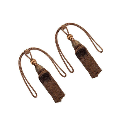 1pair Curtain Tiebacks Hanging Balls Tassel Rope Decorative Curtain Holders