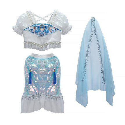 Summer Princess Hanfu Dress for Girls Cute Chinese Traditional Outfit