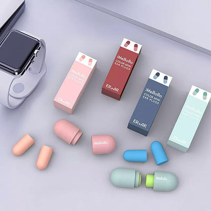 1/2/4 Pairs Soundproof Capsule Earplugs Noise Reduction Ear Plugs for Sleeping