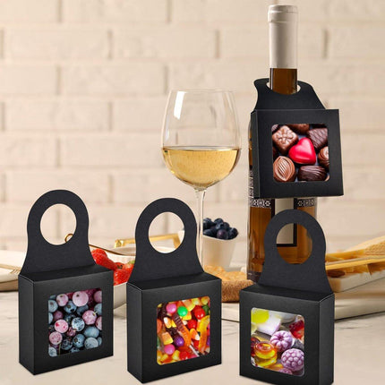 50PCS Window Hook Gift Boxes Kraft Paper Packaging Party Favors Display