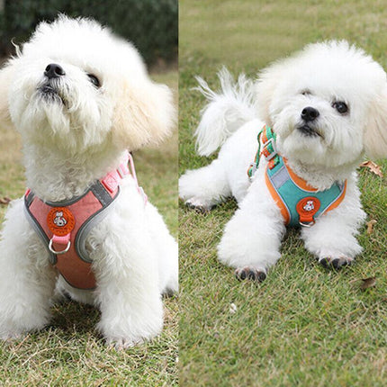 Dog Harness Cat Lead Puppy Leash VEST Mesh Breathe Adjustable Braces Small Pet Red - Aimall