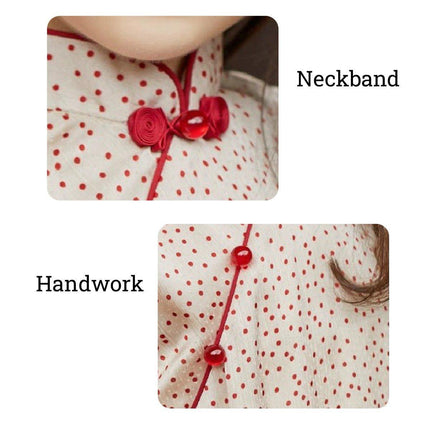 Chinese Style Dress Summer Girl Cheongsam Dress Traditional