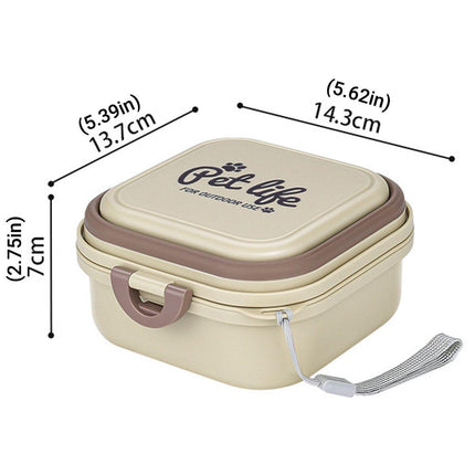 2 in 1 Outdoor Portable Pet Dog and Cat Food Water Bowl for Travel and Hiking