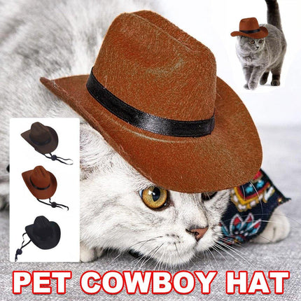 Adjustable Dog Hat Pet Puppy Cowboy Sun Cap Cosplay Party Show Hat Dog and Cat