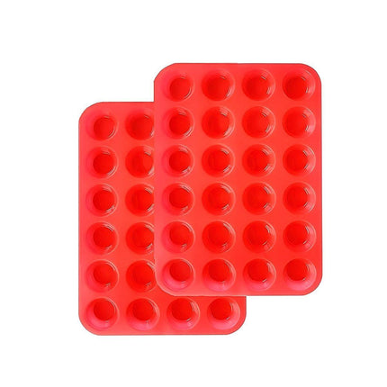 2pcs 24 Hole Round Silicone Cake Baking Pan DIY Baking Mold for Easy Cake Making