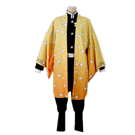 Demon Slayer Kimetsu No Yaiba Agatsuma Zenitsu Cosplay Costume Kimono Outfit Wig - Aimall