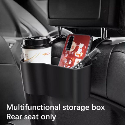 2pcs Cup Bottle Holder Phone Mount Headrest Car Back Seat Organizer Storage Box