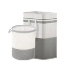 Foldable Canvas Laundry Basket for Dirty Clothes Storage Bag Hamper Organizer