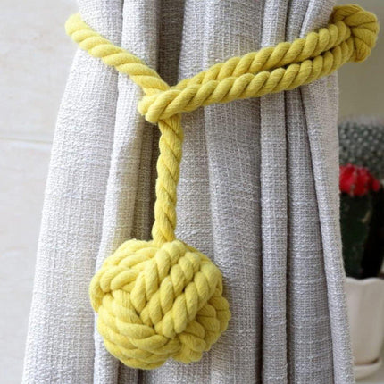 1pair Braided Cotton Curtain Tiebacks No Hole Curtain Holdbacks Hanging Balls