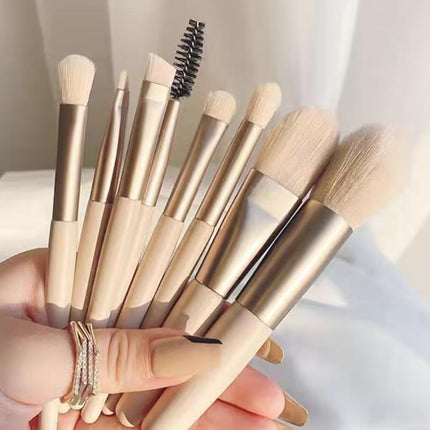 8PCS Eyeshadow Makeup Brush Set Travel Cosmetic Brushes Kit Brushes Kit with Bag - Aimall