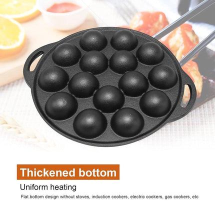 Octopus Croquette Pan 15 Holes Non-Coated Non-Stick Takoyaki Grill Cooking Plate