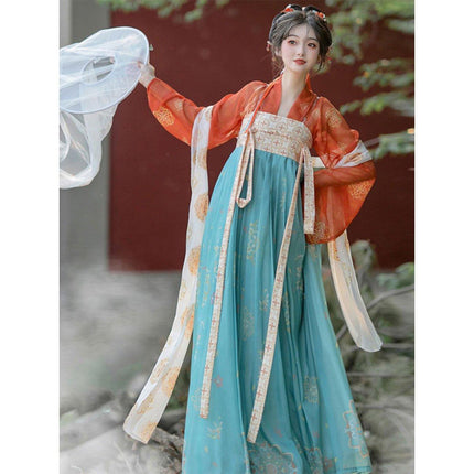 Chest Length Skirt Hanfu Female Summer Thin Daily Wear Traditional Chinese Dress
