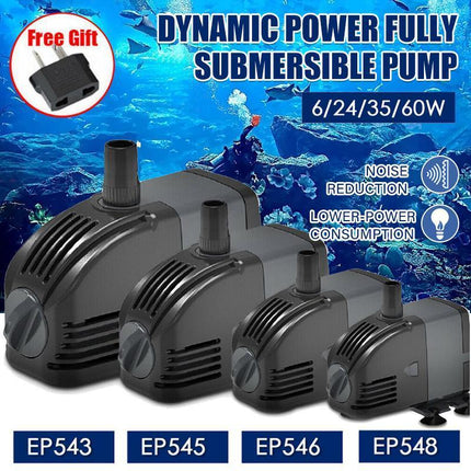 Adjustable Flow Aquarium Pump Water Submersible Fish Tank Fountain Pond Marine - Aimall