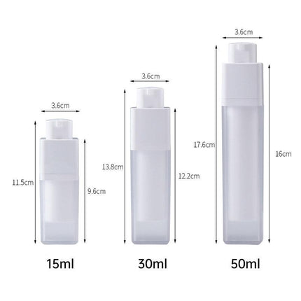 5Pcs Leak-Proof Travel Bottles Transparent Rotary Vacuum Press Lotion Container
