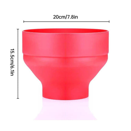 Foldable Silicone Microwave Popcorn Bucket High Temperature Resistant Bowl
