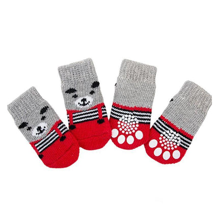 Dog Socks Non-Slip Grip Slip Anti-Skid - Puppy Cat Pet Shoes Slippers S Size - Aimall