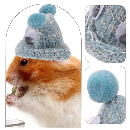 Adjustable Knitted Woolen Hat for Pet Dutch Pig Hamster Funny Decorative Hat