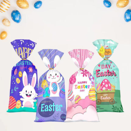 150pcs Easter Candy Gift Bags Party Favour Flat Pouches Holiday Treat Bags