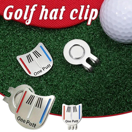 Golf Ball Marker Metal With Hat Clip Golf Training Aid Outdoor Sport Aiming Tool