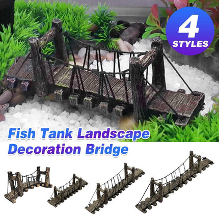 Resin Bridge Aquarium Decoration Fish Tank Accessories Shrimp Tortoise Climbing