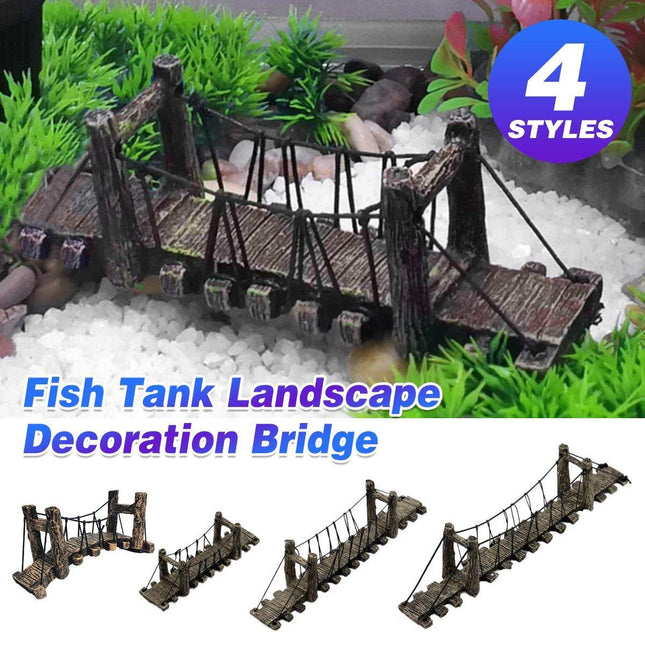 Resin Bridge Aquarium Decoration Fish Tank Accessories Shrimp Tortoise Climbing