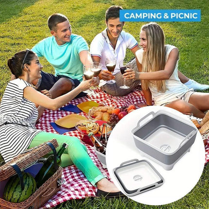 Folding Basket Kitchen Washbasin Draining Basket Portable Vegetable Storage