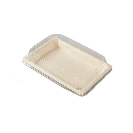 50pcs Eco-Friendly Sushi Box Rectangular Biodegradable Lunch Packaging Plate