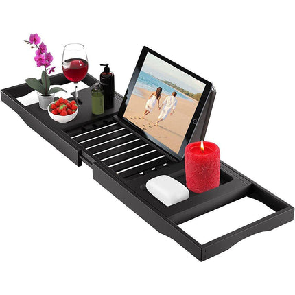 Expandable Anti-Slip Bathtub Storage Rack Adjustable Household Bath Shelf