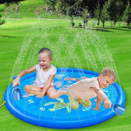 170CM Inflatable Water Splash Spray Mat Kids Sprinkler Play Pad Outdoor Pool - Aimall