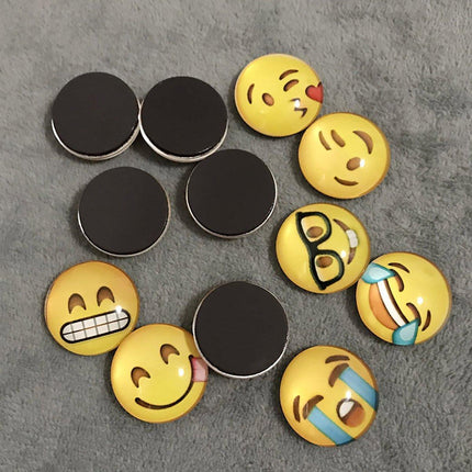 12pcs Cartoon Emoji Fridge Magnets Decorative Kitchen Refrigerator Magnets Set