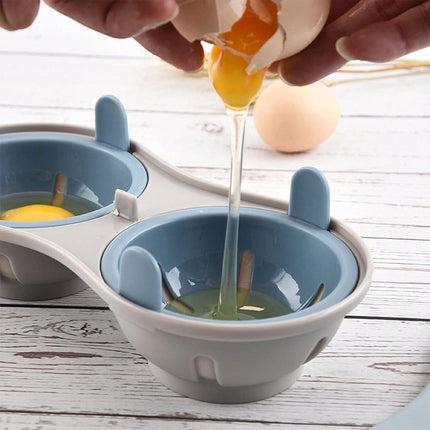 Microwave Egg Steamer Mold With Lid Kitchen Plastic Omelette Steaming Box Tool