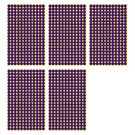 8/13/25/50mm Colour Sticker Dots Adhesive Round Labels Circular Scrapbooking Purple - Aimall