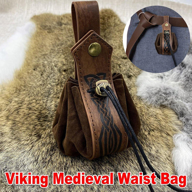 Medieval Satchel Vintage Leather Knight Belt Bag Handmade Accessories for Men