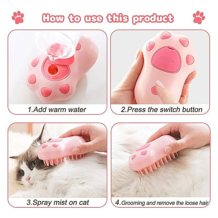 Pet Spray Massage Comb for Cats Dogs Cleaning Grooming Shedding Detangling Brush