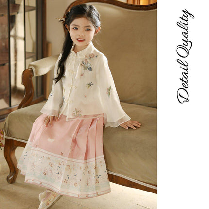 Spring Autumn Hanfu for Girls Ancient Style Tang Dress High-End Fairy