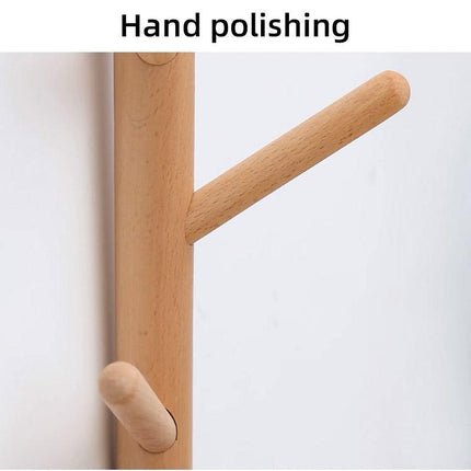 Wooden Wall Mounted Coat Rack Shelf Entryway Organizer with Hooks for Clothes