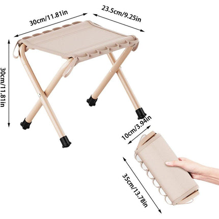Outdoor Foldable Bench Stool Portable Camping Chair for Hiking Picnic Travel