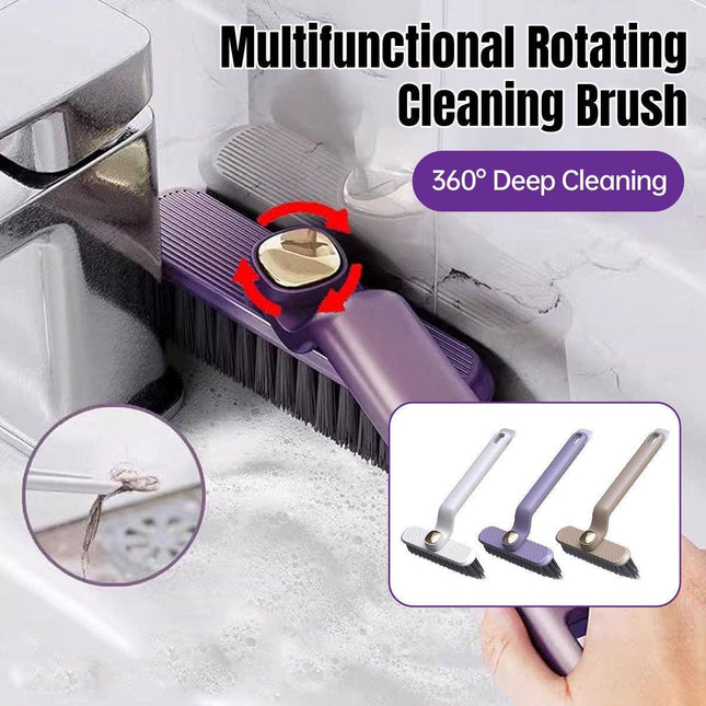 Multi-Functional Rotary Cleaning Brush Hard Bristle Slot Seam Wall Tile Brush