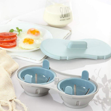 Microwave Egg Steamer Mold With Lid Kitchen Plastic Omelette Steaming Box Tool