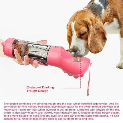 Portable Pet Water Drink Bottle Dog Travel Bowl Dispenser Rubbish Disposal Bags