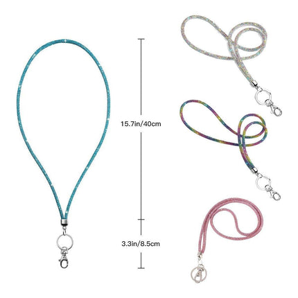 4PCS Bling Keychain Phone Lanyard Neck Strap Hanging Cord Phone Anti-lost Rope