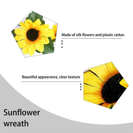 4pcs Artificial Sunflower Rattan Decorative Flower Garland Sunflower Vine Decor