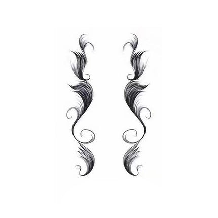 Baby Hair Tattoo Stickers Black Hairline Edge Decals Curly Women Stickers Fringe - Aimall