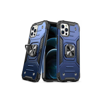 Shockproof Ring Case For iPhone 14 Plus Blue/Black/Red - Aimall