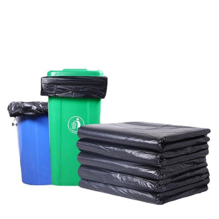 100PCS Black Heavy Duty Bin Bags Liners Rolls Waste Refuse Sacks Rubbish Bag - Aimall