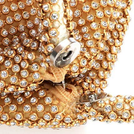 Elegant Triangle Sequin Evening Clutch Bag Glitter Solid Colour Shell Purse