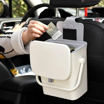Car Waste Bin Wall Mounted In-Car Garbage Organiser Vehicle Trash Can Holder